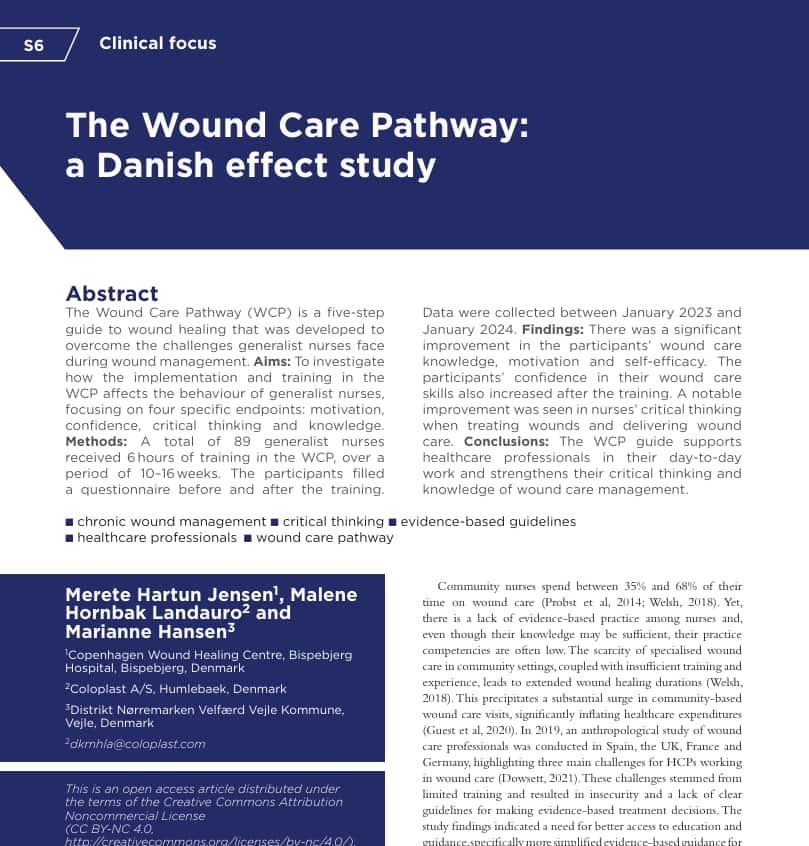The Wound Care Pathway:   a Danish effect study - Jensen et al. (2024)
