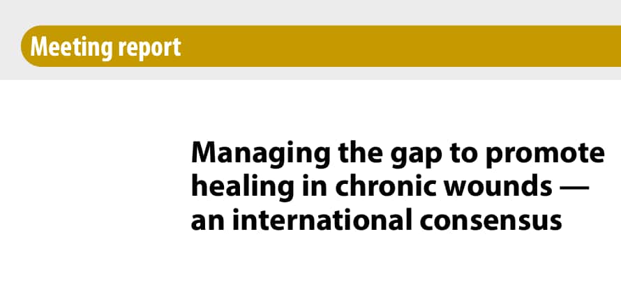 Managing the gap to promote healing in chronic wounds